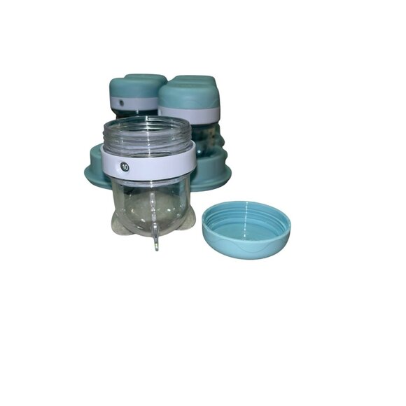 NutriBullet Baby Food Storage Set 6 Cups Date Dial Tray Freezer Safe Used - Picture 5 of 10